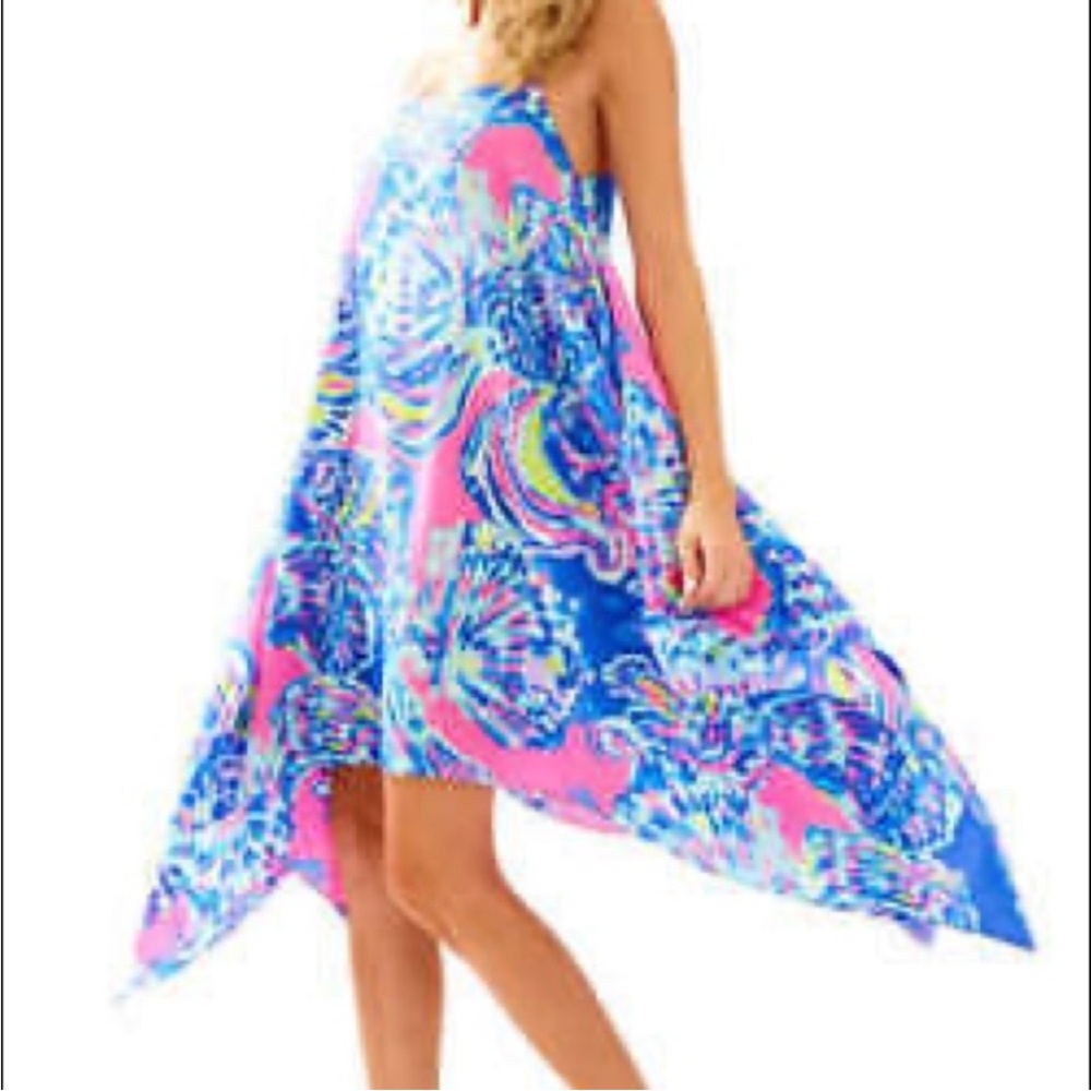 Lilly Pulitzer Kimi Silk Dress Multi Costal Retreat NWT Sz L